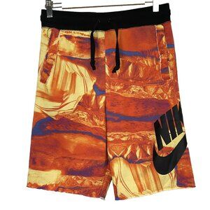 Nike Shorts Swoosh Organic Distortion Alumni Sweat Mens Size Small 9" Inseam
